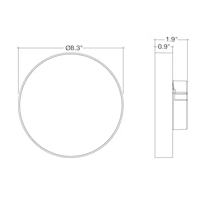 Round Surface Mount: Trimless-Line