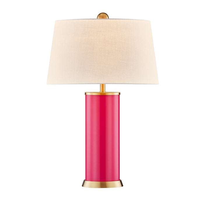 Melissa 1-Light Table Lamp By Coco & Dash Fuchsia Rose