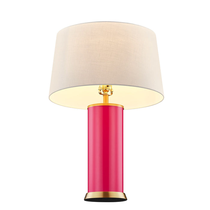 Melissa 1-Light Table Lamp By Coco & Dash Fuchsia Rose