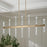 Sycara Chandelier Linear | 14-Light | Clear Optical Crystal Glass