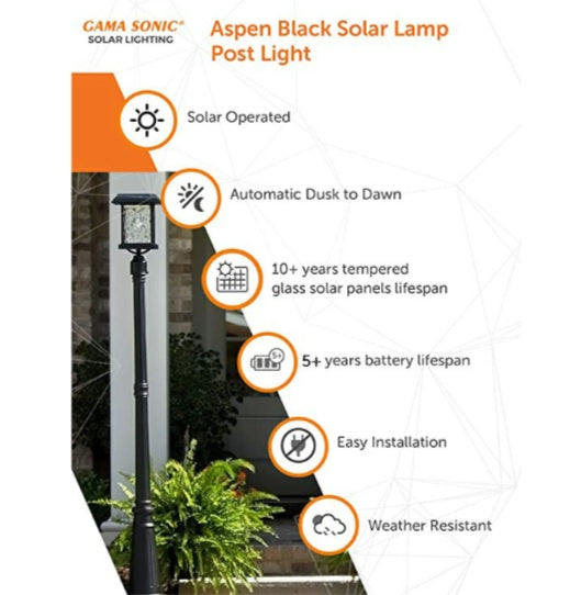 Aspen Solar Post Light – Modern Design and a 3″ Fitter