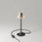 MAG-Y table lamp with round metal base and transparent Ghost Mini Cone bulb - Black
