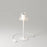 MAG-Y table lamp with round metal base and transparent Ghost Mini Cone bulb - White