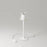 MAG-Y table lamp with round metal base and transparent Ghost Mini Cone bulb - White