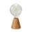 Portable and rechargeable LED lamp with G125 Globe light bulb - 6 Finishes