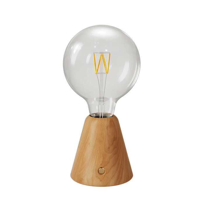 Portable and rechargeable LED lamp with G125 Globe light bulb - 6 Finishes