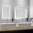 Tempered Glass Edison M13 Series Tri-Color LED Bathroom Vanity Mirror