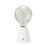 Portable and rechargeable LED lamp with G125 Globe light bulb - 6 Finishes