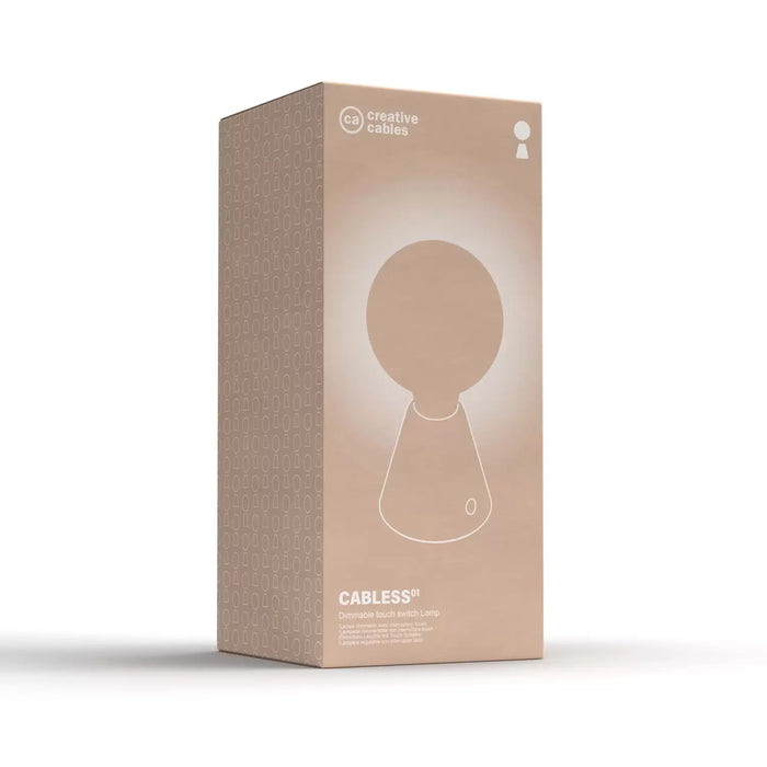 Portable and rechargeable LED lamp with G125 Globe light bulb - 6 Finishes