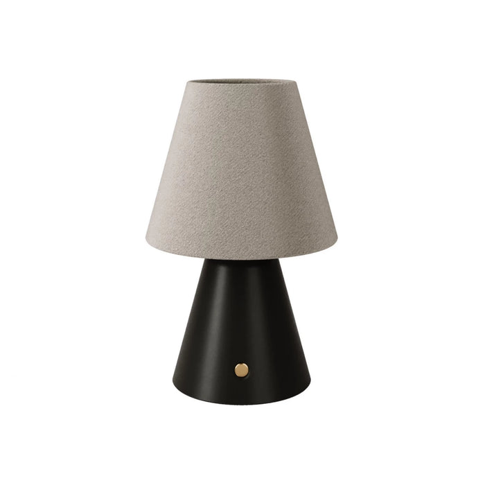 Tessuto Wood portable and rechargeable with LED light bulb and lampshade - 5 Finishes