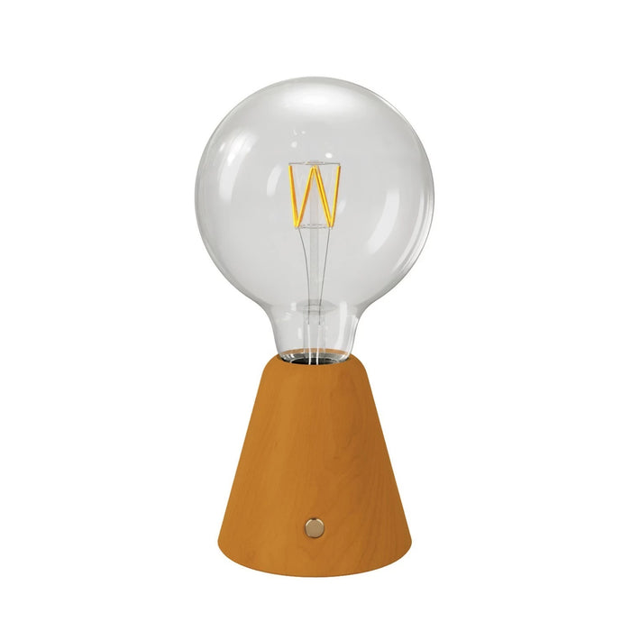 Portable and rechargeable LED lamp with G125 Globe light bulb - 6 Finishes