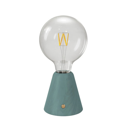 Portable and rechargeable LED lamp with G125 Globe light bulb - 6 Finishes