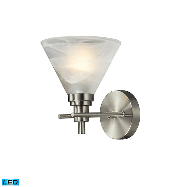 PEMBERTON 1 LIGHT BATH IN BRUSHED NICKEL - LED OFFERING UP TO 800 LUMENS (60 WATT EQUIVALENT)