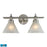 PEMBERTON 2 LIGHT BATH IN BRUSHED NICKEL - LED OFFERING UP TO 800 LUMENS (60 WATT EQUIVALENT) 11401/2-LED