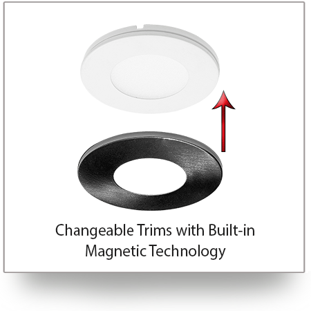 LED Slim-line Puck Light With Changeable Trims