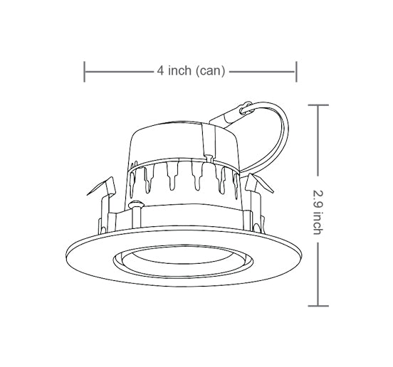 4" LED 5 Color Temperature Swivel Down Light