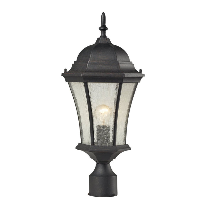 SEDONA 1 LIGHT POST MOUNT IN WEATHERED CHARCOAL