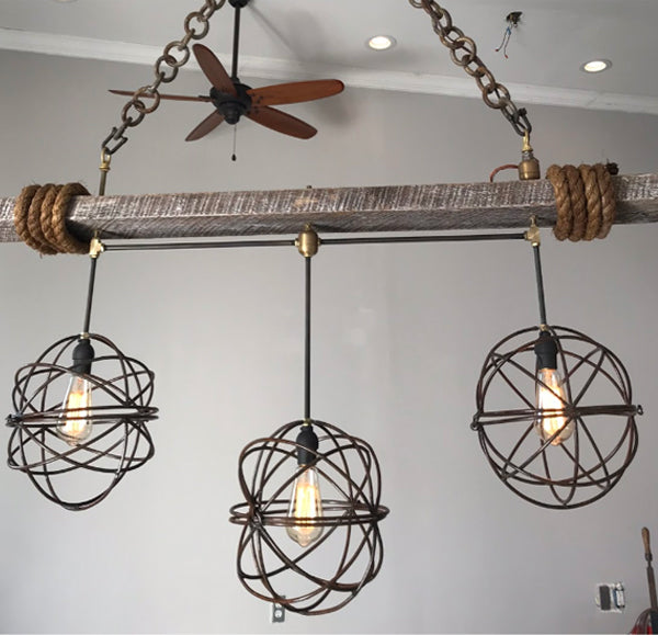 3-Light Mini Orb Chandelier