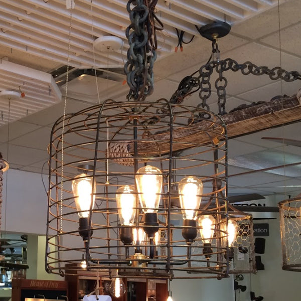 4 Light Mod Basket Chandelier