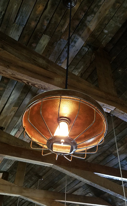 Custom Authentic Chicken Feeder Pendant Light