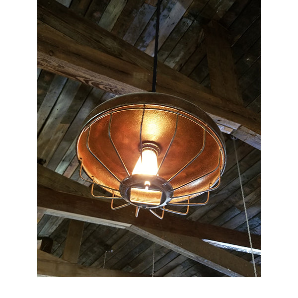 Custom Authentic Chicken Feeder Pendant Light