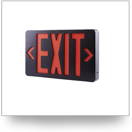 Exit Signs - Black Housing