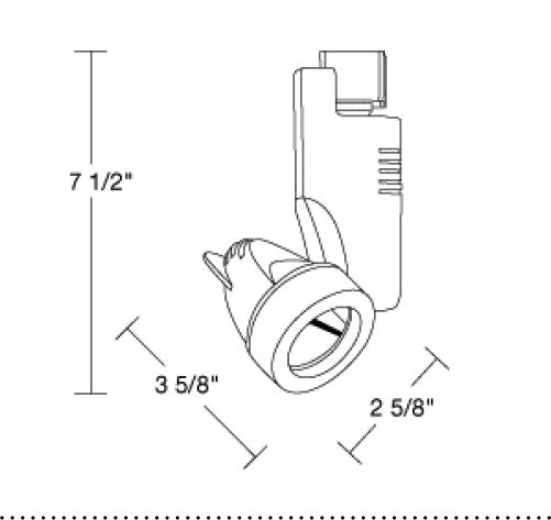 Vertical Bullet Track Light