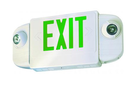 LED Exit Sign and Emergency Light Combo