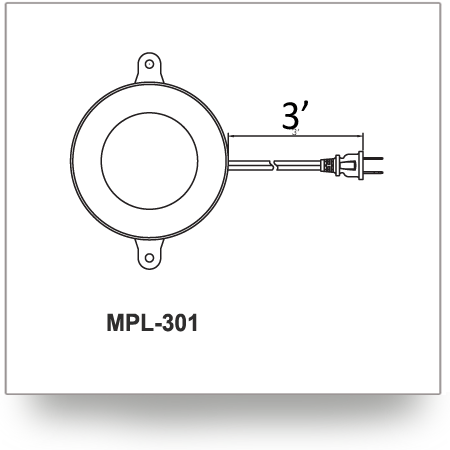 120 Volt / Linkable LED Puck Light - Single Cord