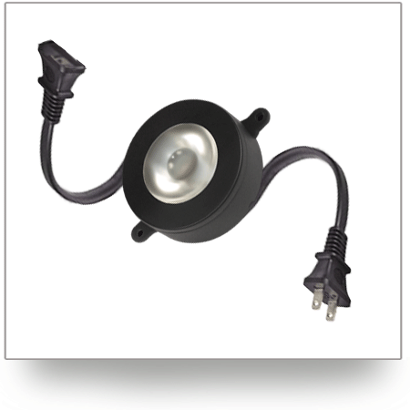 120 Volt / Linkable LED Puck Light. Double Cord